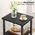 thumbnail image 4 of REZJSWFSMMJ  End Side Table with Storage Shelf, Industrial Night Stand, 3-Tier Small Nightstand for Living Room, Bedroom， Black, 4 of 5