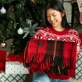 thumbnail image 6 of Arcturus 50''x60'' Wool Throw Blanket for Couch, Warm Classic Red Tartan Plaid Tassel Throw, 6 of 6