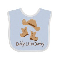 Inktastic Daddy's Little Cowboy Boys Baby Bib