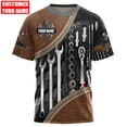 thumbnail image 2 of Camiseta de moda de verano para hombre, camisa con nombre personalizado mecánico en 3D, estampado en toda la prenda, informal, deportiva, DW47, 2022Adult size S Gao Jinjia LED, 2 of 2