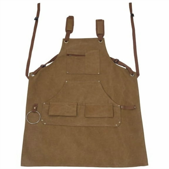 Donext Long Heavy Duty Canvas Tool Apron, Woodworking Aprons, 16 Oz, not waxedÂ