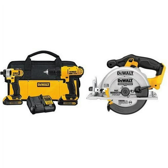 DEWALT Lithium Drill Driver with Li-Ion Circular Saw and Reciprocating Saw