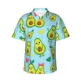 thumbnail image 2 of Picia Cartoon Avocado Gentle Cotton Regular Fit Short Sleeve Casual Hawaiian Shirt for Men-Medium, 2 of 9