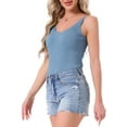 thumbnail image 4 of INSPIRE CHIC Women's Loungewear Sleeveless Soft U Neck Cami Soild Casual Sleepshirts XS Navy, 4 of 6