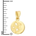 thumbnail image 3 of Golden Fire Solid 10k Gold Dainty Moon and Stars Pendant - Celestial Jewelry, Astronomy Gifts for Women, 3 of 4