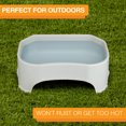 thumbnail image 6 of Neater Pets Giant Bowl for Large Dogs - Great for Multi-Pet Households - Extra Large Plastic Trough Style Food or Water Bowl for Use Indoors or Outdoors, Vanilla Bean, 2.25 Gallon (288 Oz.), 6 of 11