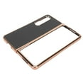 thumbnail image 3 of Phone Case, Full Protection Real Leather No Fade Phone Protective Cover  For Z Fold 4 Black,Green,Blue,Pink, 3 of 8
