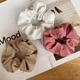 thumbnail image 2 of Fashion Leather Scrunchies Red Rubber Bands For Women Girls Korean Elastic Hair Bands Ponytail Hold Hair Accessories, 2 of 9
