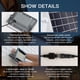 thumbnail image 4 of Reflector solar de 40W Dusk to Dawn IP68 Reflector de seguridad para exteriores 150LEDs reflector impermeable con control remoto, luz blanca súper brillante de 7000K para patio, jardín, cancha de baloncesto, área de juegos esquí esquí Gafas de esquí, 4 of 5