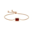 thumbnail image 2 of ANGARA Lab Grown 3 Ct Horizontally Set Emerald-Cut Ruby Bolo Bracelet for Women in 14K Rose Gold (Size-9x7mm) | July Birthstone, Anniversary, Jewelry Gift for Women | Lab-Grown Ruby Bracelet, 2 of 7