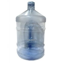 AquaNation 1 Gallon Polycarbonate Reusable Daily 8 Plastic Drinking Water Bottle Jug Container with Holder Drinking Canteen (Light Blue)