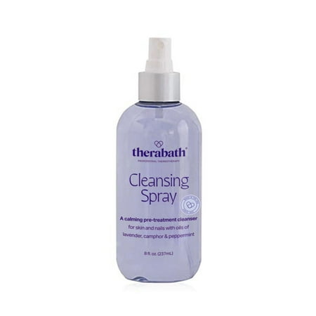 Therabath Pre-Treatment Cleansing Spray for Skin and Nails, with Oils of Lavender, Camphor, and Peppermint for Professional, Home, and Spa, Made in the USA, 8 fl. oz.
