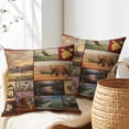 thumbnail image 5 of GZHJMY Rustic Animal Throw Pillow Covers - Wildlife Bear Moose Pillow Cover 18"x18" Set of 2 Nature Cabin Country Pillowcases Decorative Lodge Cushion Covers for Couch Sofa Outdoor, 5 of 7