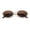 Gold - Brown, variant on Hipster Classic Oval Hustler Metal Rim Retro Fashion Sunglasses Gold - Green