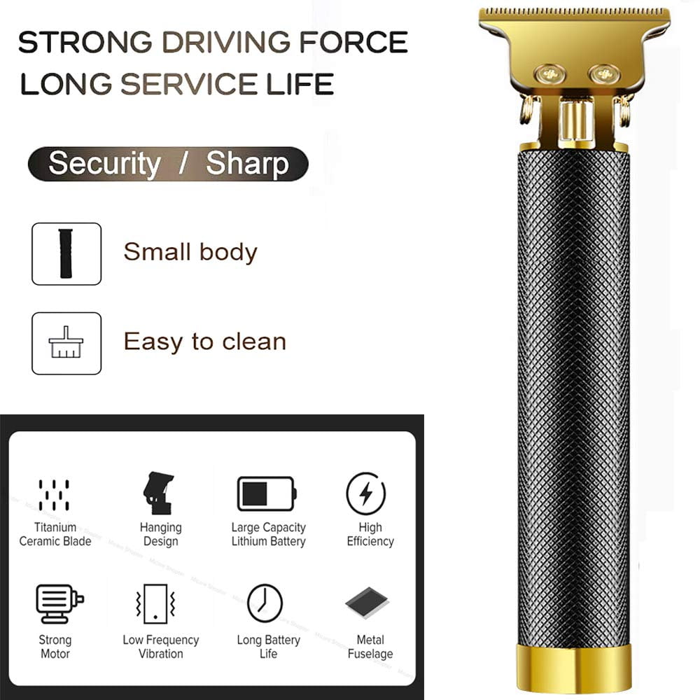 Dicasser T9 Professional Cordless Rechargeable Hair Trimmer,0mm Baldheaded Hair Clippers T-Blade Hair Clipper for Men