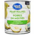 thumbnail image 1 of Great Value Poires en Moitiés dans un Sirop Léger, 1 of 4
