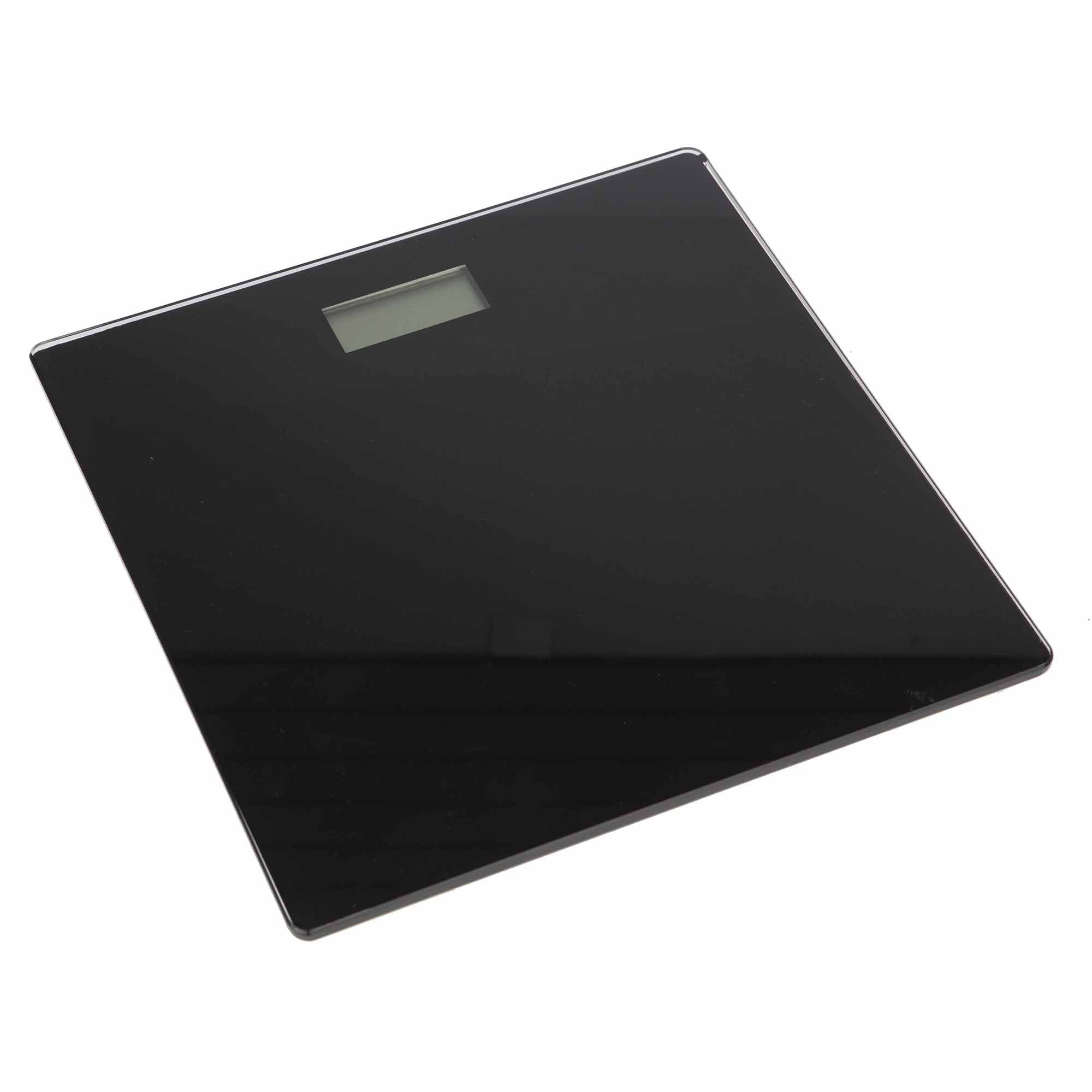 Home Basics Black Tempered Glass Digital Bathroom Scale