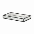 thumbnail image 2 of Veldra Black Rectangular Fluted Glass Tray, 2 of 7