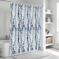 thumbnail image 6 of Blue Weeping Eucalyptus Shower Curtain, Waterproof Shower Curtains for Bathroom, Spring Summer Farmhouse Leaves Washable Fabric Bathtub Curtain Set Bath Decor with 12 Hooks Long 72"x84", 6 of 8
