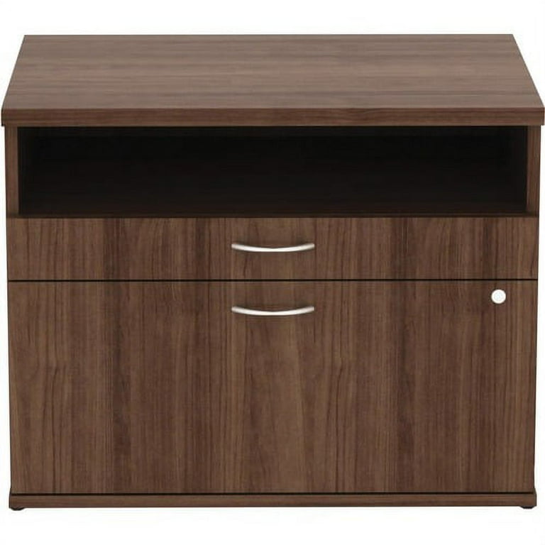 Lorell Relevance Series 2-Drawer File Cabinet Credenza w/Open Shelf - 29.5 Lorell Relevance Series 2-Drawer File Cabinet Credenza w/Open Shelf - 29.5