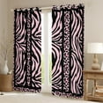 thumbnail image 2 of Homewish Cheetah Zebra Print Black Out Curtains for Boys Girls,Animal Print Curtains Pack of 2 (42x63 Each),Geometric Stripes Lines Bedroom Curtains,Super Cozy Room Decor, 2 of 6