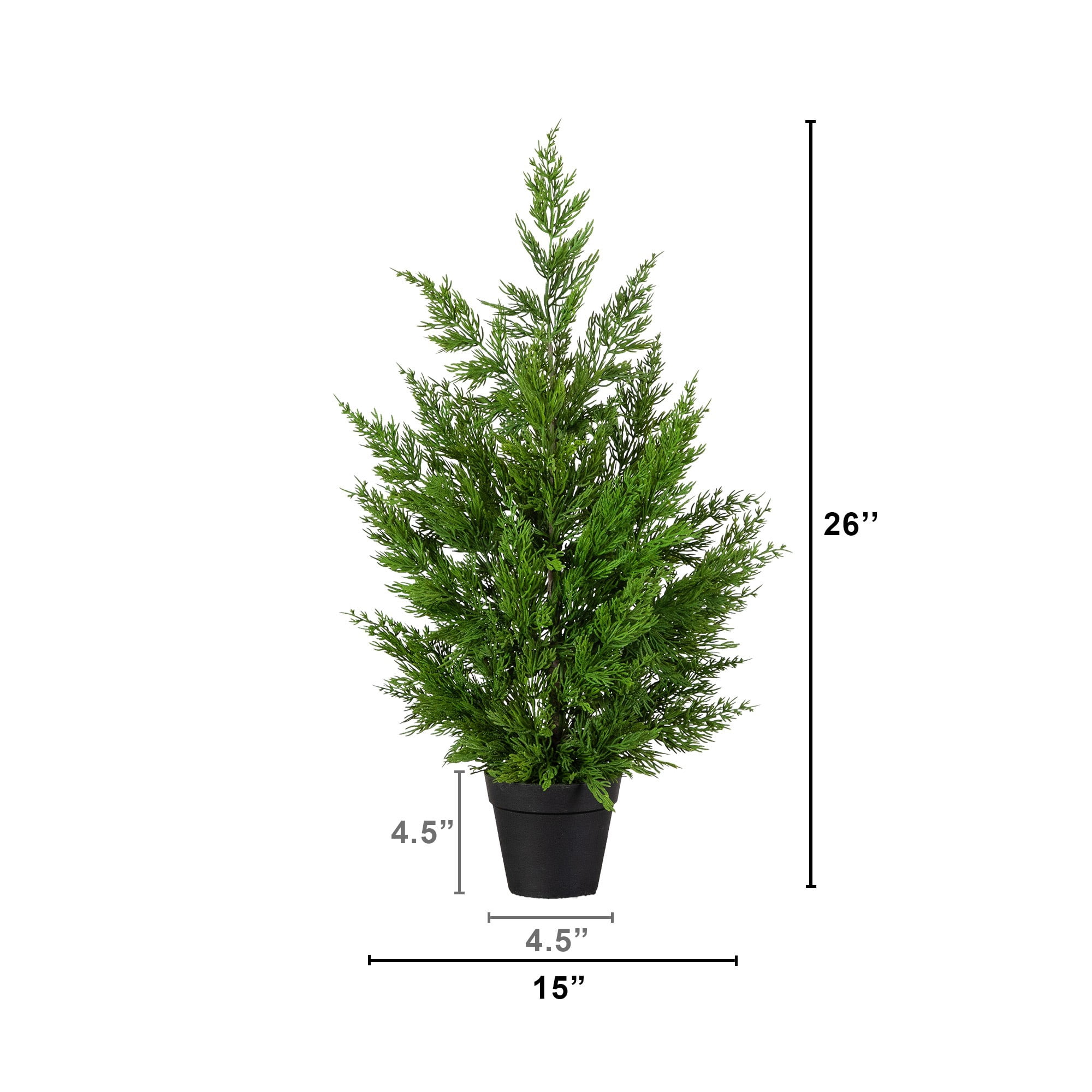 26in. Artificial Real Touch Cypress Christmas Tree