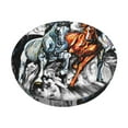 thumbnail image 2 of Lsque Four Running Horses Round Bar chair cushion covers Velvet Fabric Premium Comfort Protects from Scratches and Stains for 14-17 Inch Chair- 13 inch, 2 of 7