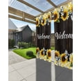 thumbnail image 3 of nqOlkjepod Outdoor Curtains for Patio Waterproof, Yellow Sunflower Outdoor Privacy Panels Grommet, Plaid Black Bows Plank Country Blackout Outside Curtains for Porch/Cabana 54"x108", 2 Panels, 3 of 8