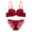 Blue/Black/Wine Red/Purple, variant on Wuffmeow Womens Lace Embroidery Push-up Bra Set Wire Free Padded Lingerie Underwear