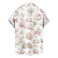 thumbnail image 6 of Xcmzpl Men's Hawaiian Print Button Down Shirt Short Sleeve Casual Summer Top Beach Vacation Aloha Camp Collar Shirt for Men Beige L, 6 of 7