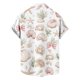 thumbnail image 3 of Mens Casual Manga Corta Botón Abajo Camisas Turndown Cuello Blusa de Impresión, Poliéster Suave Superior de Verano, 3 of 6