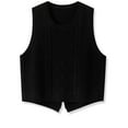 thumbnail image 3 of Iyufng Sweater Vest Women Cable Knit Vintage Sleeveless Crewneck Knitwear Casual Fashion Solid Color Lightweight Knitted Pullover Tank Tops Fall Winter Black, 3 of 7