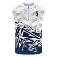 thumbnail image 3 of Men Gradient Polo Shirt Slim Fit Sleeveless Golf Shirt Performance Casual T-Shirts Navy XXL, 3 of 4