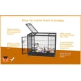 thumbnail image 5 of Homy Grigio 48-inch Heavy Duty Indestructible Dog Crate, Escape Proof Dog Cage Kennel with Lockable Wheels,High Anxiety Double Door Dog Crate,Extra Large Crate Indoor for Large Dog, 5 of 12