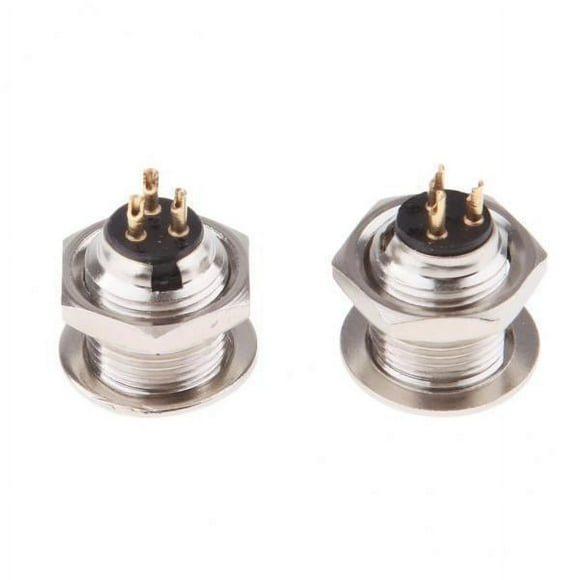 Miulika 6x2Pieces Metal 3Pin Mini XLR Connector Plug Male Audio Microphone Connector