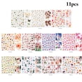 thumbnail image 2 of 11 Sheets Nail Sticker Daisy Flower Leaf Butterfly Nail Decal Manicure Decal, 2 of 10
