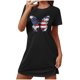 thumbnail image 2 of Camisón corto de talla grande para mujer, camisón de manga corta con estampado de pecho a la moda, camisón para mujer, 2 of 5