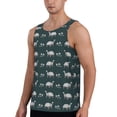 thumbnail image 2 of Haiem Turtle Chrysanthemum Men Workout Tank Top Gym Bodybuilding Sleeveless Muscle T Shirts Athletic Tank Breathable Workout Shirt-Medium, 2 of 8