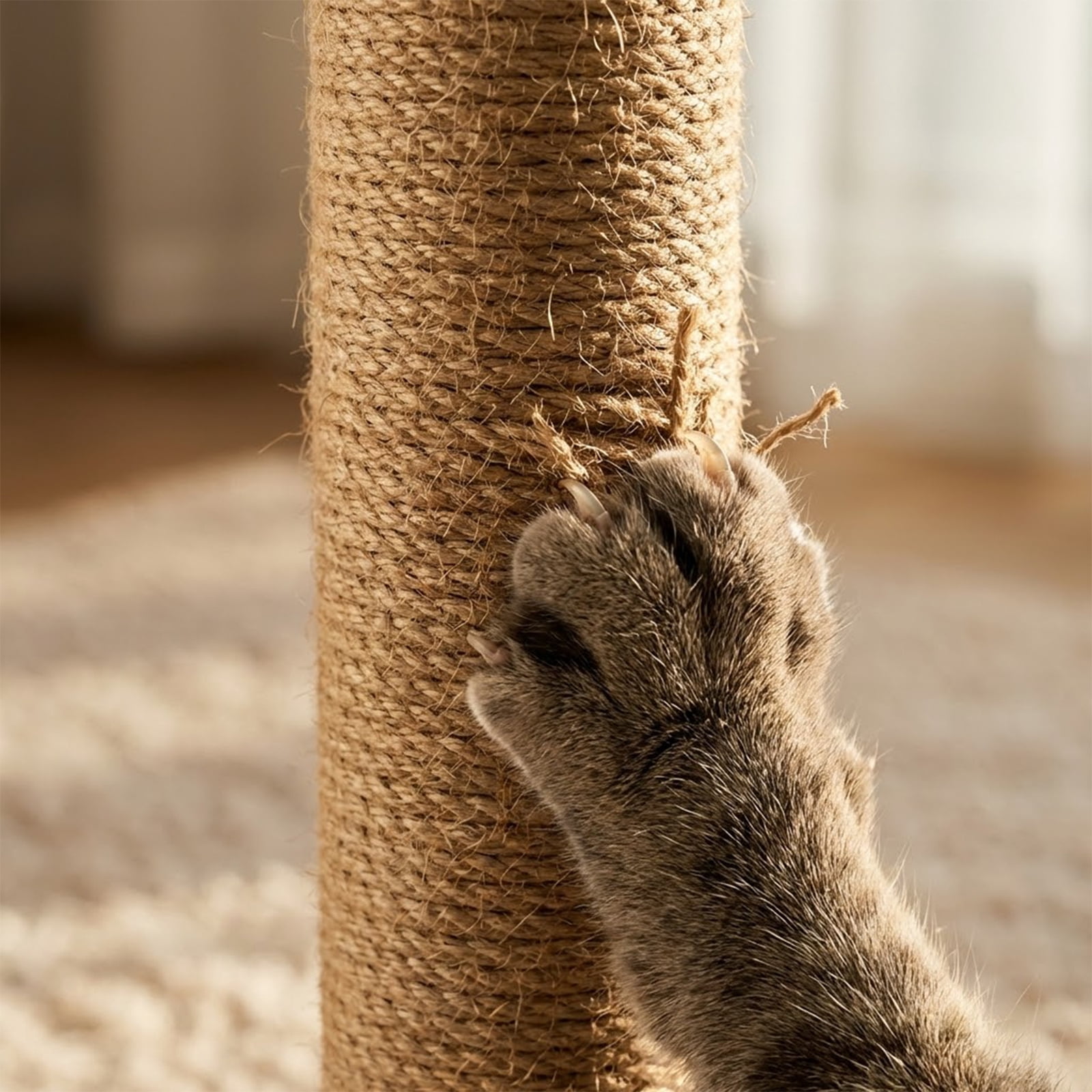 1PC Cat Scratching Post Replacement, 7cm Diameter 15inch Long Jute, Cat Cage Cat Tree Scratcher Toy for Cats Claw Grinding and Itching Relief, F