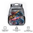 thumbnail image 6 of KUIFORTI Red Tractor Toddler Backpack Boys Kids School Bag with Front Storage Pockets Adjustable Straps 13.5 Inch for Preschool Kindergarten Back to School Gifts, 6 of 7