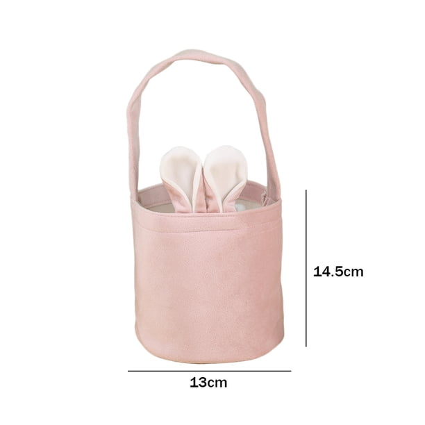 Cestas De Conejo De Pascua Paquete de 5 bolsas de Pascua con orejas de pie para Pascua para niños rosa claro A Sywqhk Libre de BPA