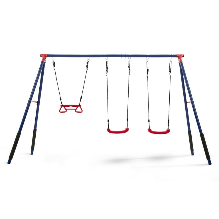 Delta Children FunZone Outdoor Metal 3-Piece Swing Set - Includes