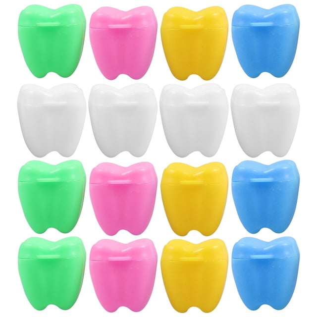 HLONK 20 Pcs Lost Tooth Holders Teeth Saver Necklaces Storage Box Children Container Bracket Baby