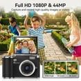 thumbnail image 6 of 4K Kids Camera, 2.4" Flip Screen, 32GB SD Card, Compact Digital Camera for Teens & Beginners, Black, 6 of 10