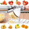thumbnail image 2 of Pasamanos, prensa de verduras de acero inoxidable, prensa de frutas, machacador de patatas de acero inoxidable para puré de patatas delicado, mango largo, 2 of 5
