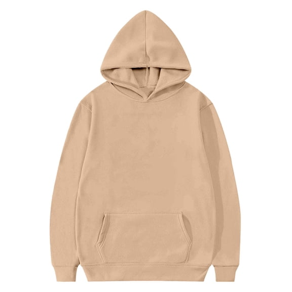 ZACPNCV Hoodies for Kids Sweatshirts Hooded Pullover Casual Long Sleeve Tops Fall Outfits Fleece Regular Fit Khaki 3-4 Years