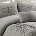 thumbnail image 2 of Lush Decor Arora Pleat Textured Polyester Comforter, King, White, 5-Pc Set, 2 of 11