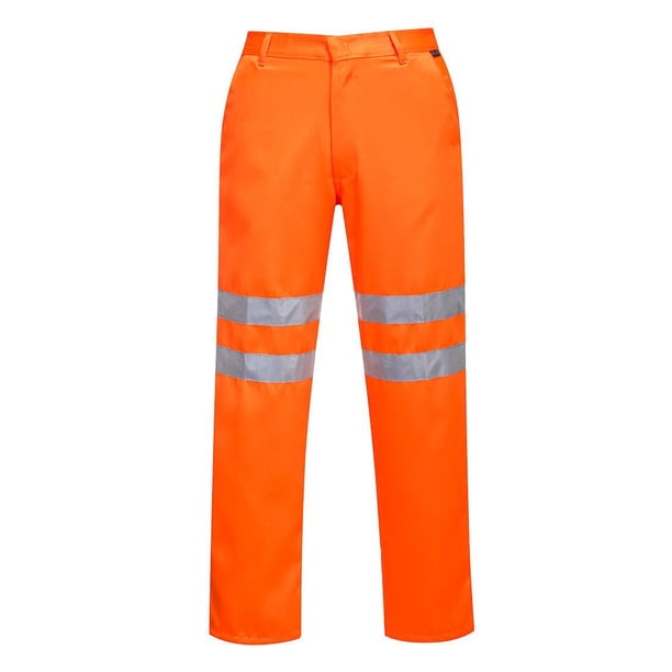 Portwest - Pantalones de Trabajo de Polialgodón de Seguridad para Hombre (Naranja)