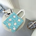 thumbnail image 6 of DouZhe Reusable Grocery Bags, Kawaii Cute Cats Cartoon Animals Lightweight Polyester Canvas Cloth Tote Bag for Travle Gym Shopping School, 15" x 16", 6 of 7