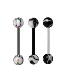 2 Pack Vibrating Stainless Steel Tongue Rings for Men and Women  Battery-Operated Jewelry for Tongue Piercing